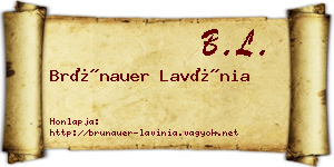 Brünauer Lavínia névjegykártya